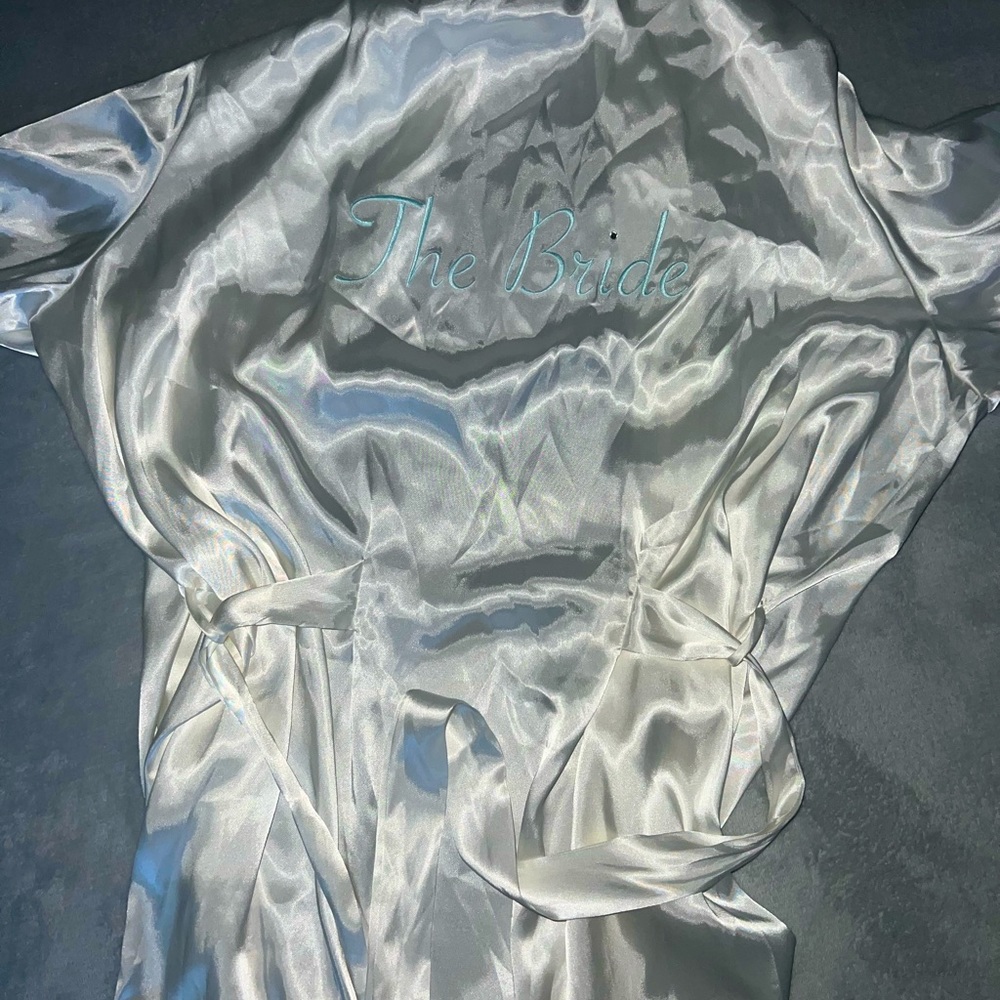 Bride silk robe